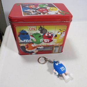 M&M Metal Tin & Imitation Keychain (tin sides don't repeat)